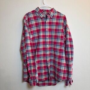 Ralph Lauren Mens XL Custom‎ Fit Plaid Button Down Long Sleeve Shirt